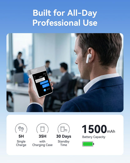 Wooask A9S AI Translator Earbuds with Screen & Offline Translation Support