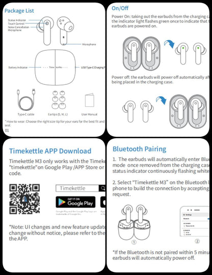 Timekettle W4 Pro AI Interpreter Earbuds Real-Time Voice Translation Earbuds with 50+ Languages
