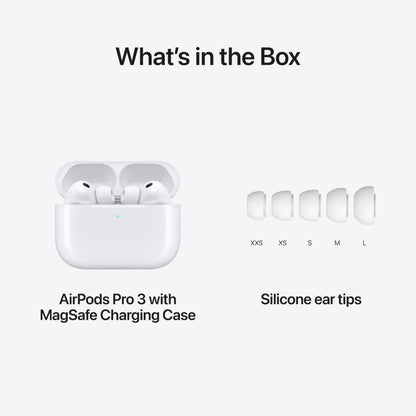 Apple AirPods Pro 3 Wireless Earbuds with Live Translation & Active Noise Cancellation