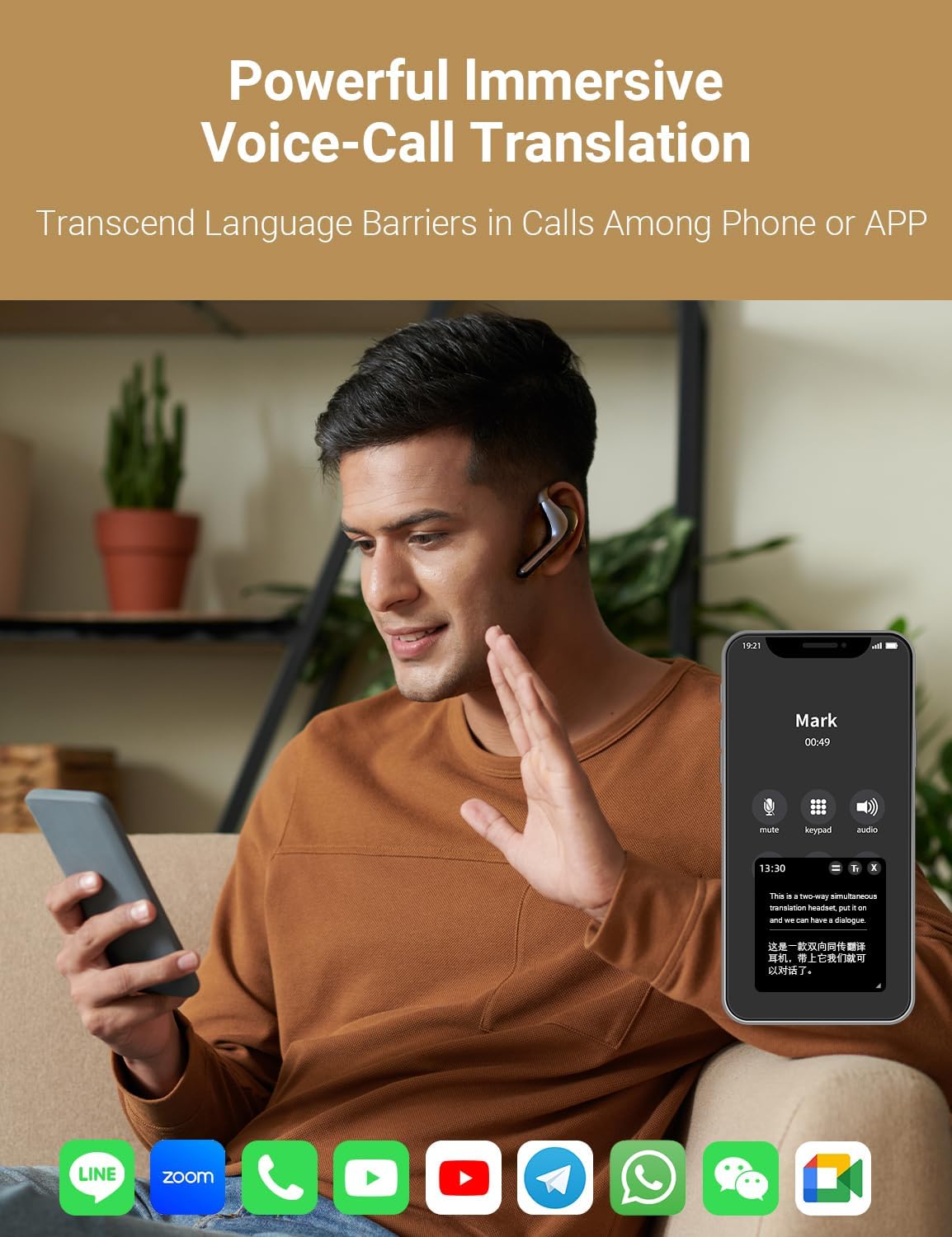 Timekettle W4 Pro AI Interpreter Earbuds Real-Time Voice Translation Earbuds with 50+ Languages