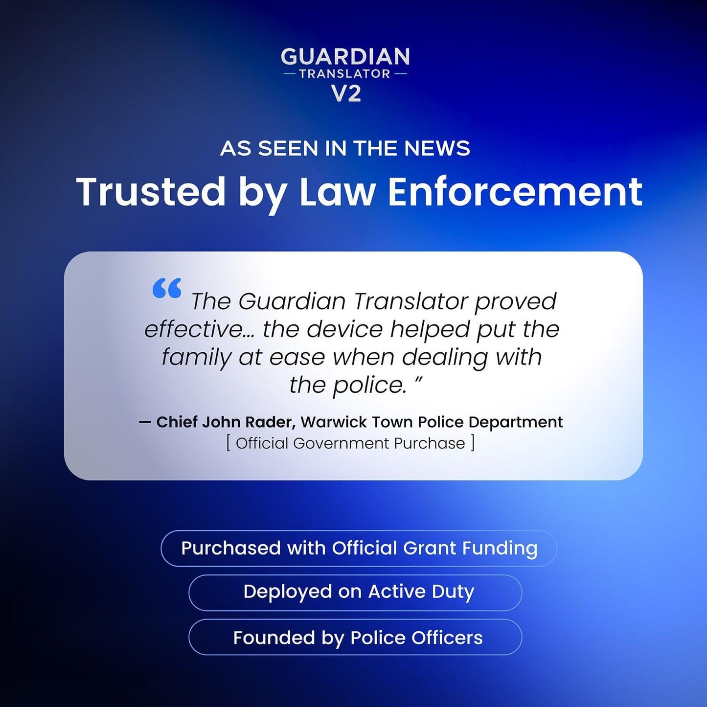 Guardian Translator V2 AI Translator Device with Earbuds & ChatGPT Support