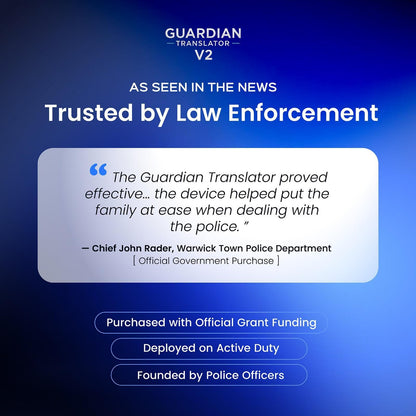 Guardian Translator V2 AI Translator Device with Earbuds & ChatGPT Support