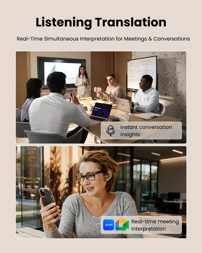 iFLYTEK AI Translation Earbuds Real-Time Translator Earbuds for Meetings & Travel