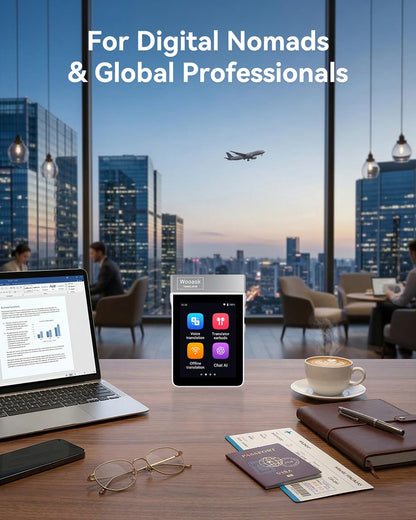 Wooask A9S AI Translator Earbuds with Screen & Offline Translation Support