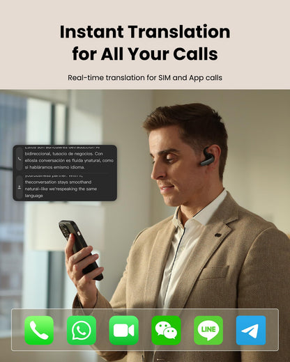 iFLYTEK AI Translation Earbuds Real-Time Translator Earbuds for Meetings & Travel